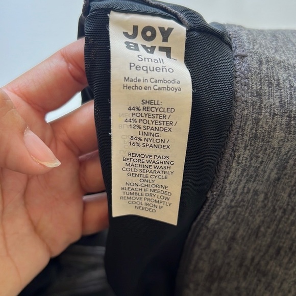 Joy Lab Heather Grey Sports Bra - Picture 6 of 6